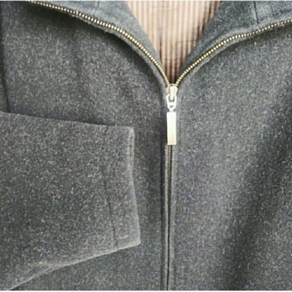 Claiborne Outerwear Wool Over Coat Brown Large - Picture 4 of 8